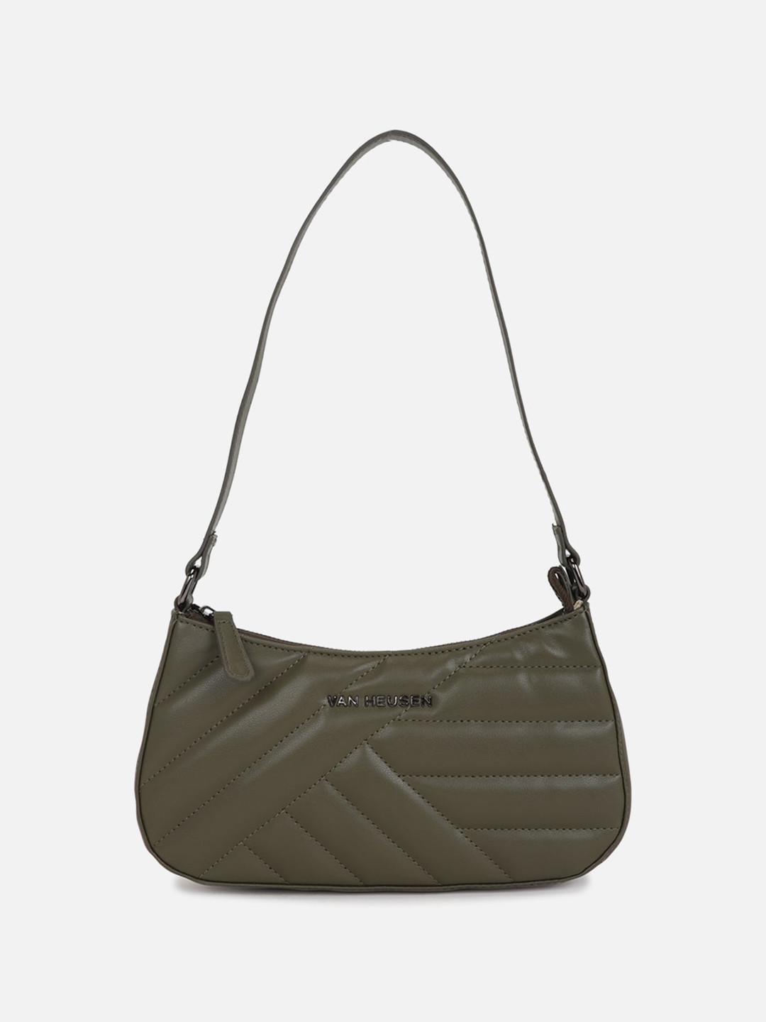 

Van Heusen Woman Quilted Half Moon Sling Bag, Olive