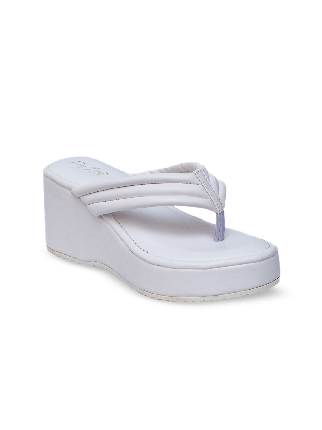 

Dapper Feet-Fancy Nancy Open Toe Wedge Heels, White