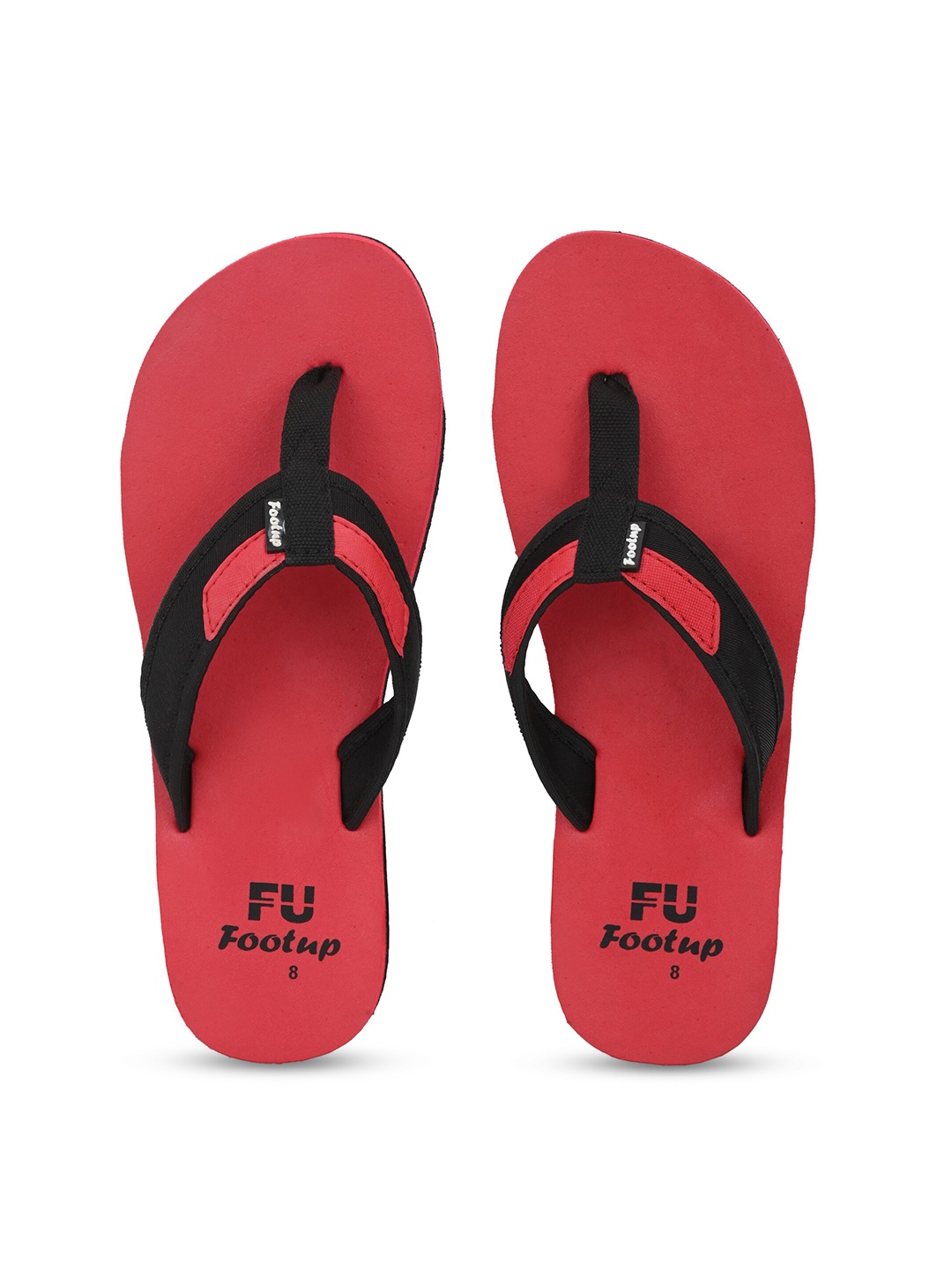 

FOOTUP Men Fabric Thong Flip-Flops, Red