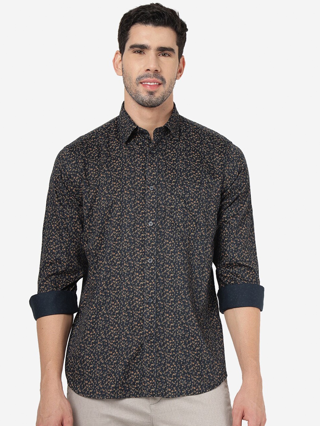 

Greenfibre Floral Printed Pure Cotton Casual Shirt, Blue