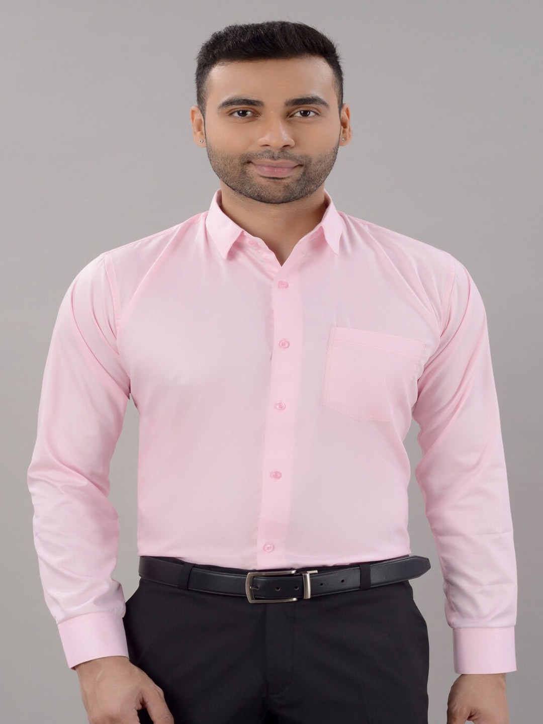 

VILLAIN Cotton Classic Formal Shirt, Pink