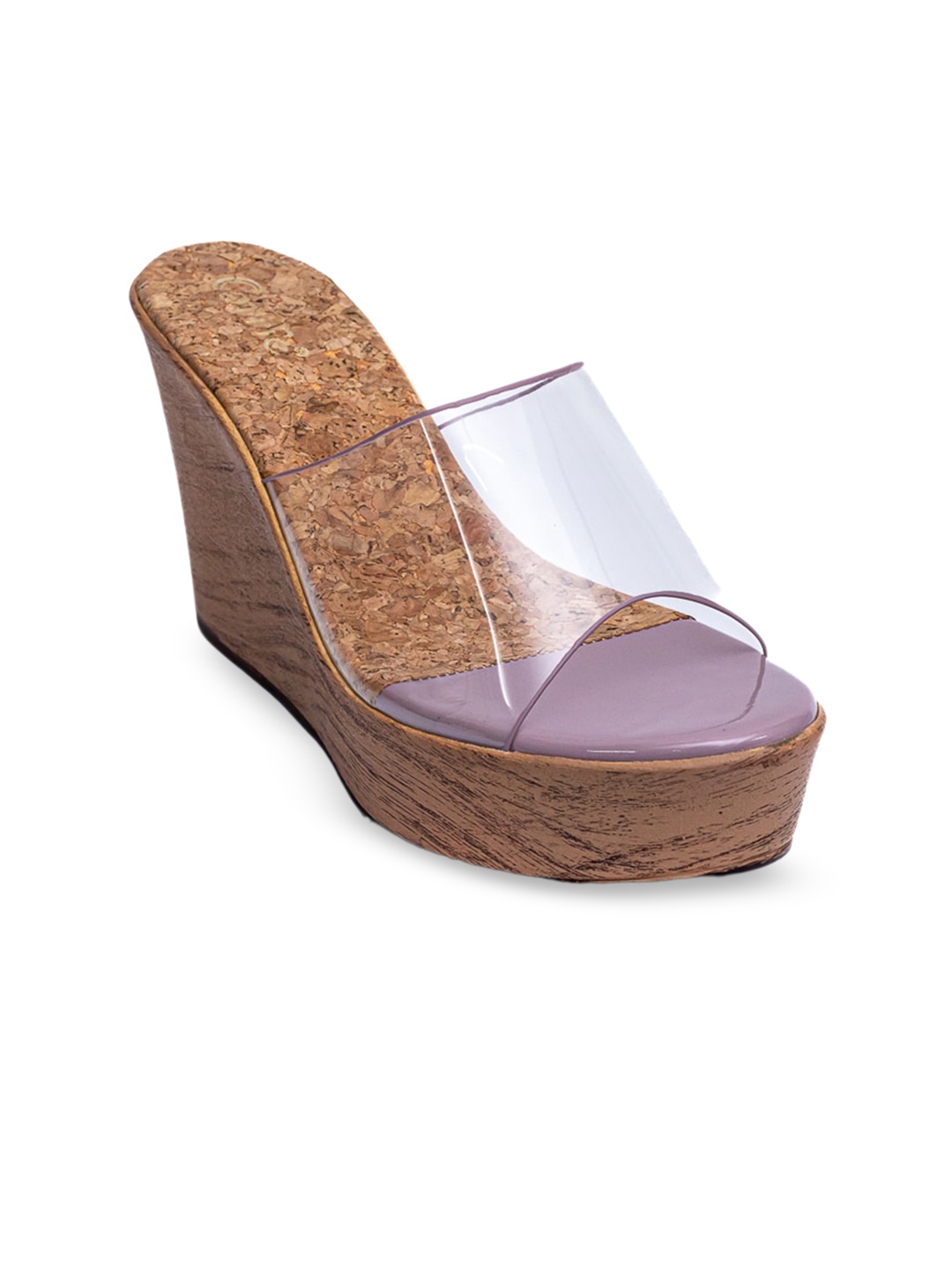 

Dapper Feet-Fancy Nancy Open Toe Wedges, Lavender