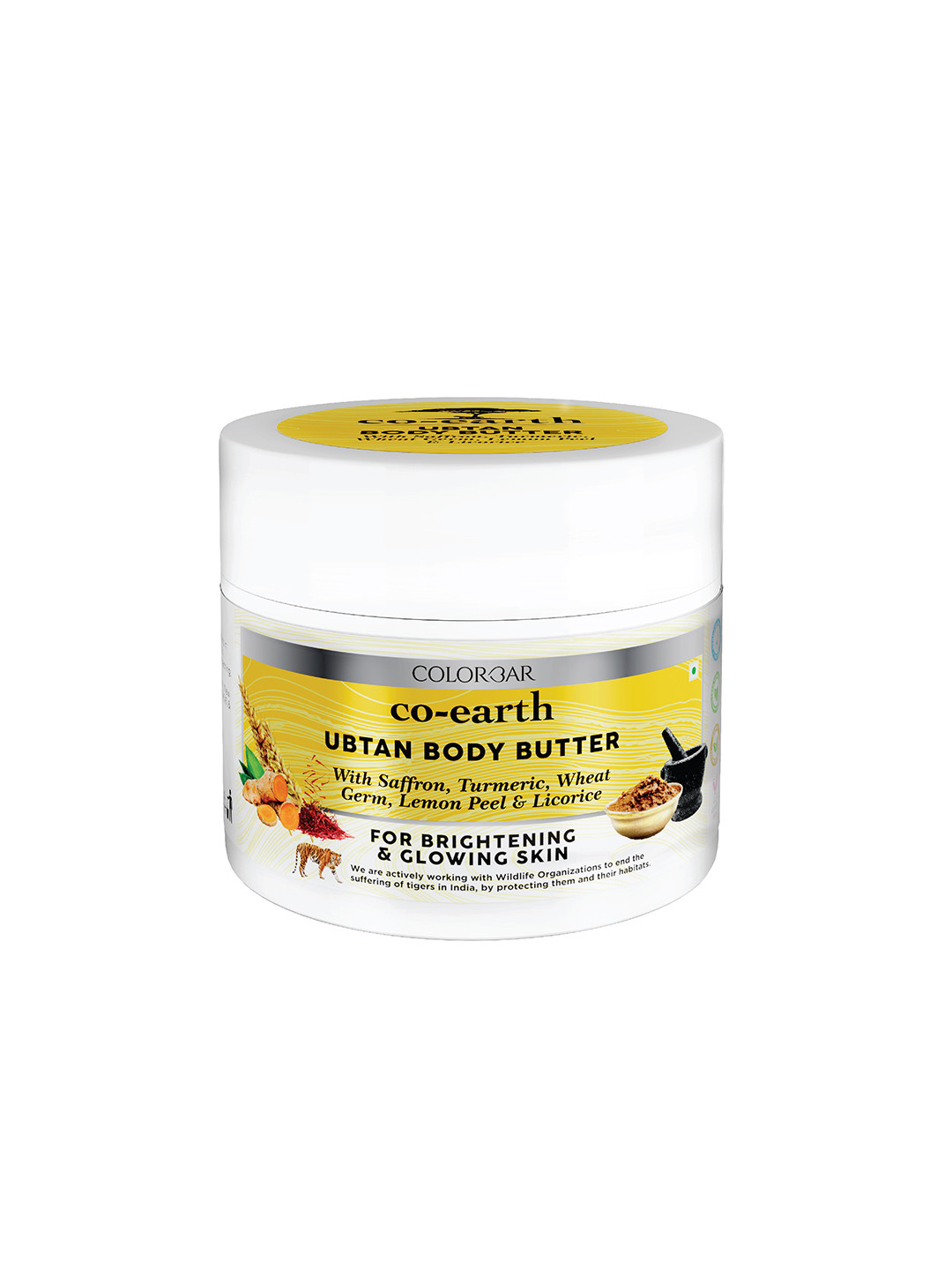

Colorbar Co-earth Ubtan Body Butter With Saffron For Brightening & Glowing Skin - 200g, Gold