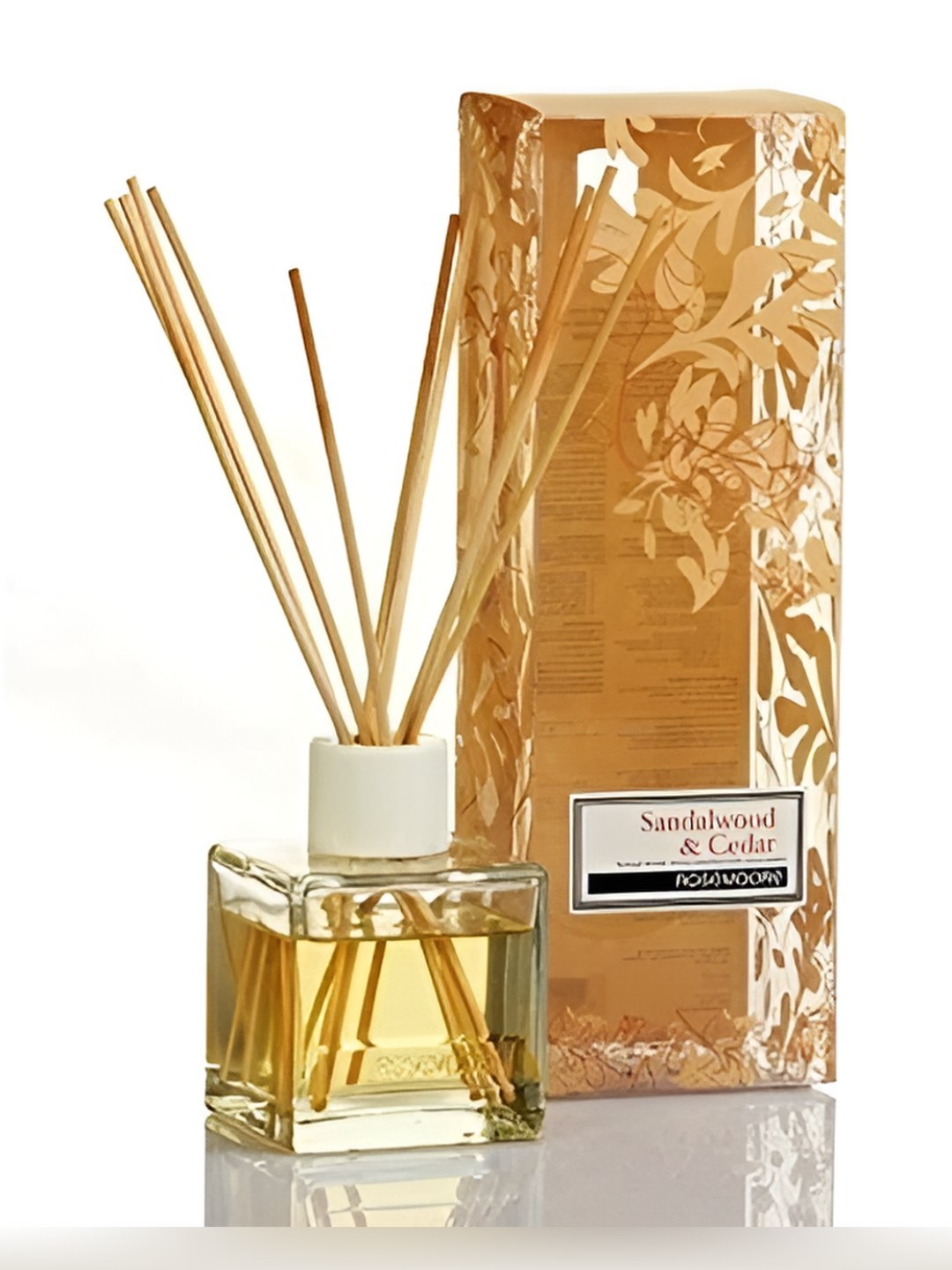 

ROSEMOORe Sandalwood Cedar Aroma Oil Reed Diffuser - 200 ml, Yellow