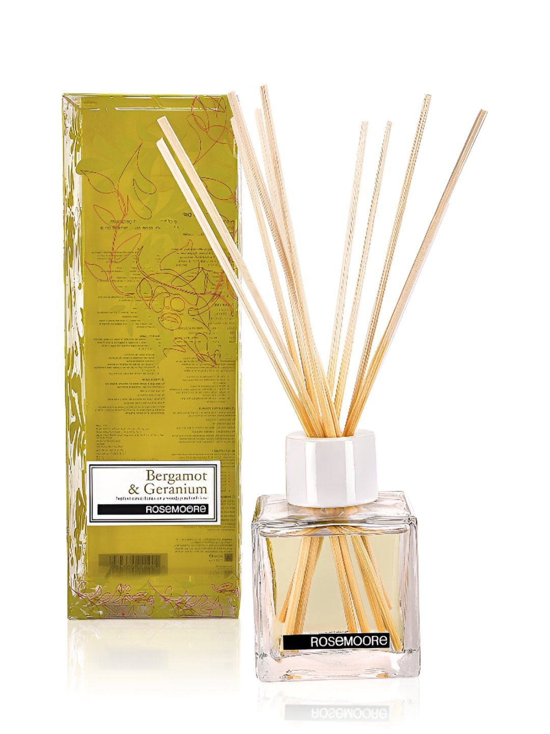 

ROSEMOORe Bergamot & Geranium Aroma Oil Reed Diffuser - 200 ml, Beige