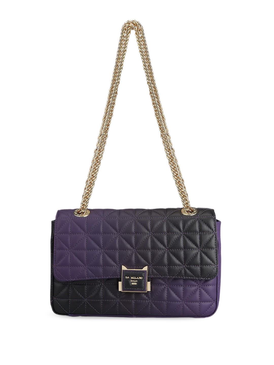 

Da Milano Quilted Leather Sling Bag, Purple