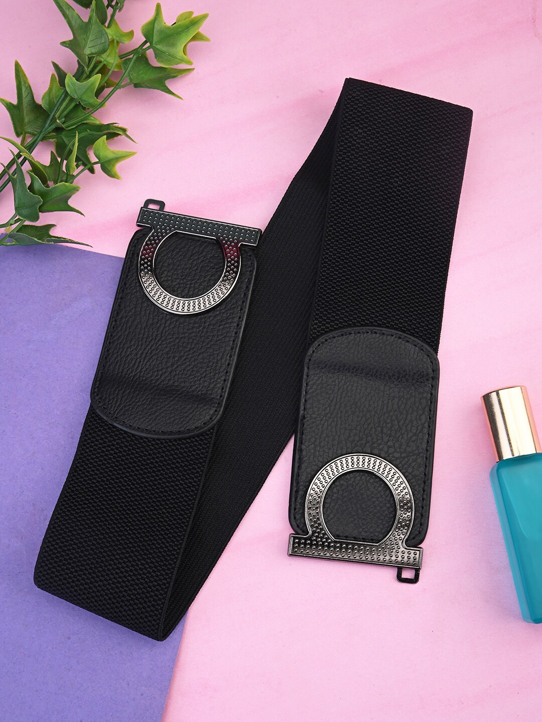 

BuckleUp Women Elasticated Belt, Black