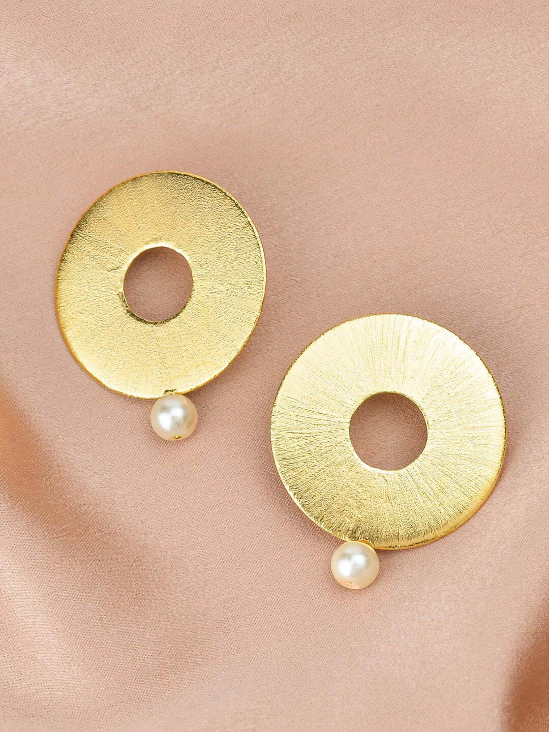 

ZURII 18K Gold-Plated Pearls Beaded Circular Drop Earrings