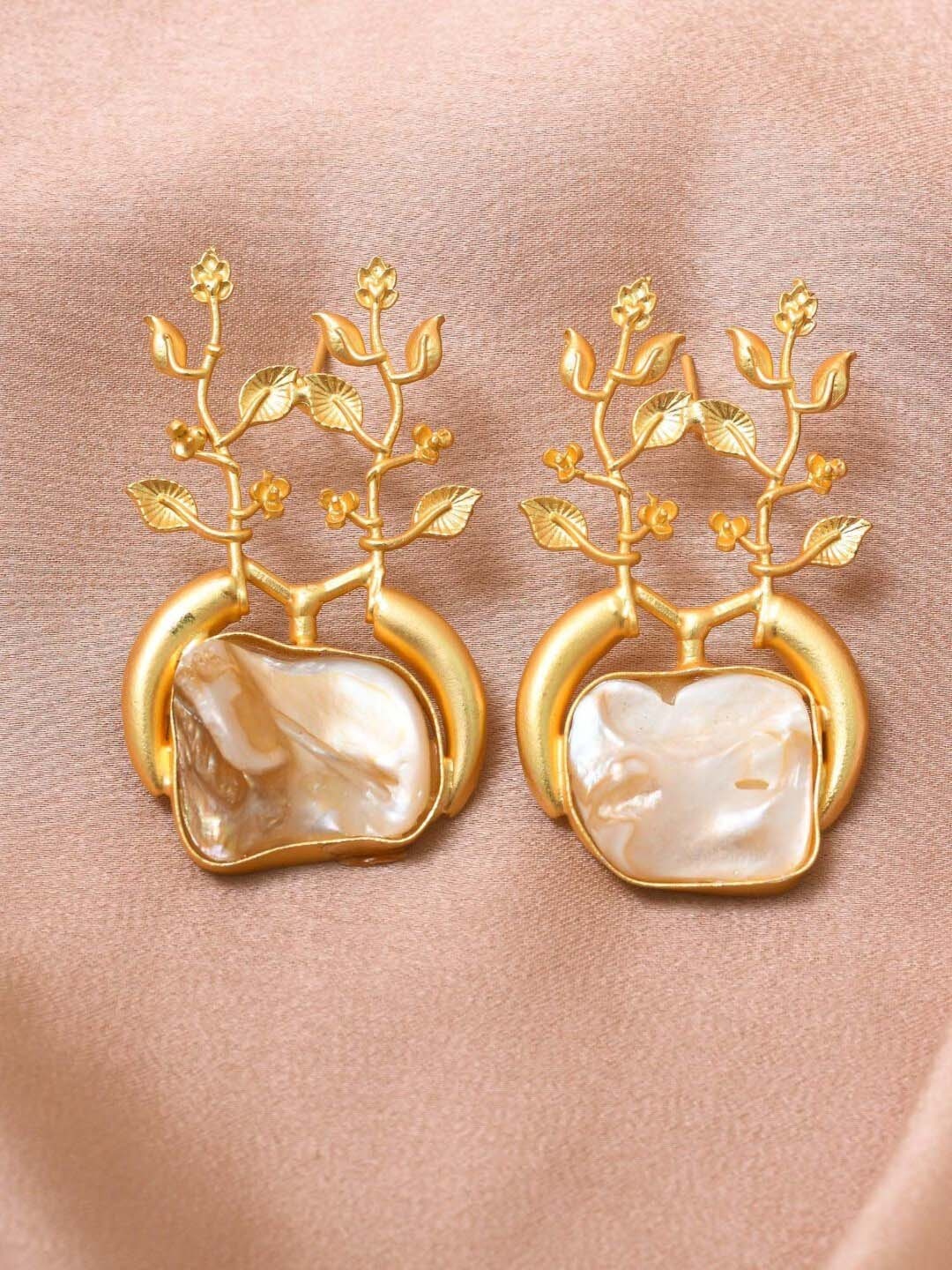 

ZURII 18K Gold-Plated Branch Shaped Drop Earrings