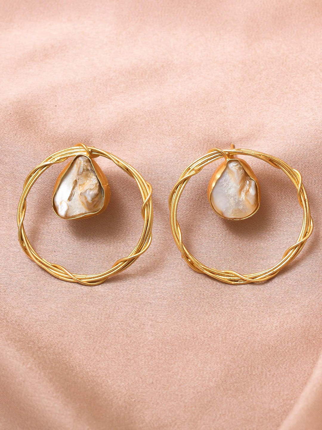 

ZURII 18K Gold-Plated Circular Drop Earrings