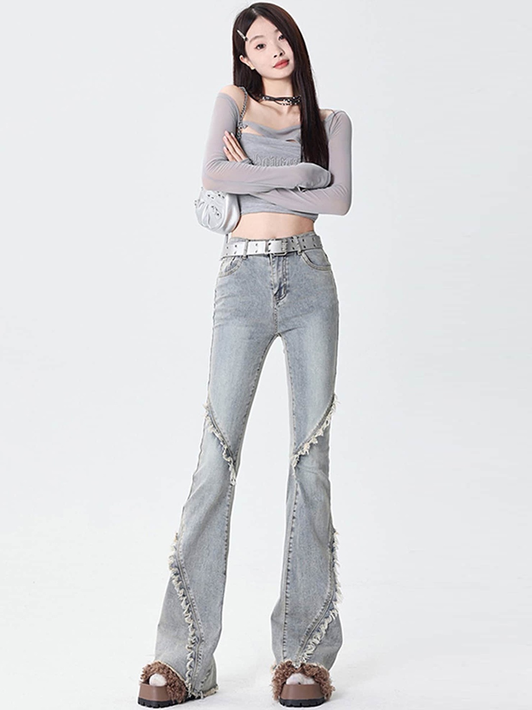

LULU & SKY Women Heavy Fade Clean Look Stretchable Jeans, Blue