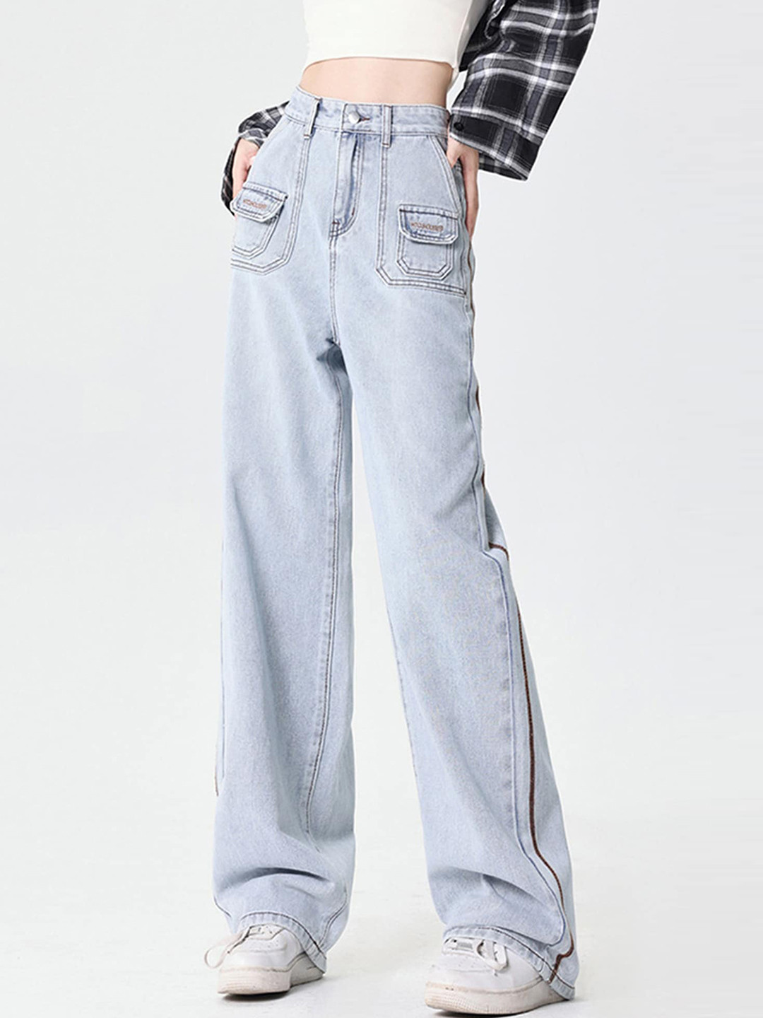 

LULU & SKY Women High-Rise Clean Look Stretchable Jeans, Blue