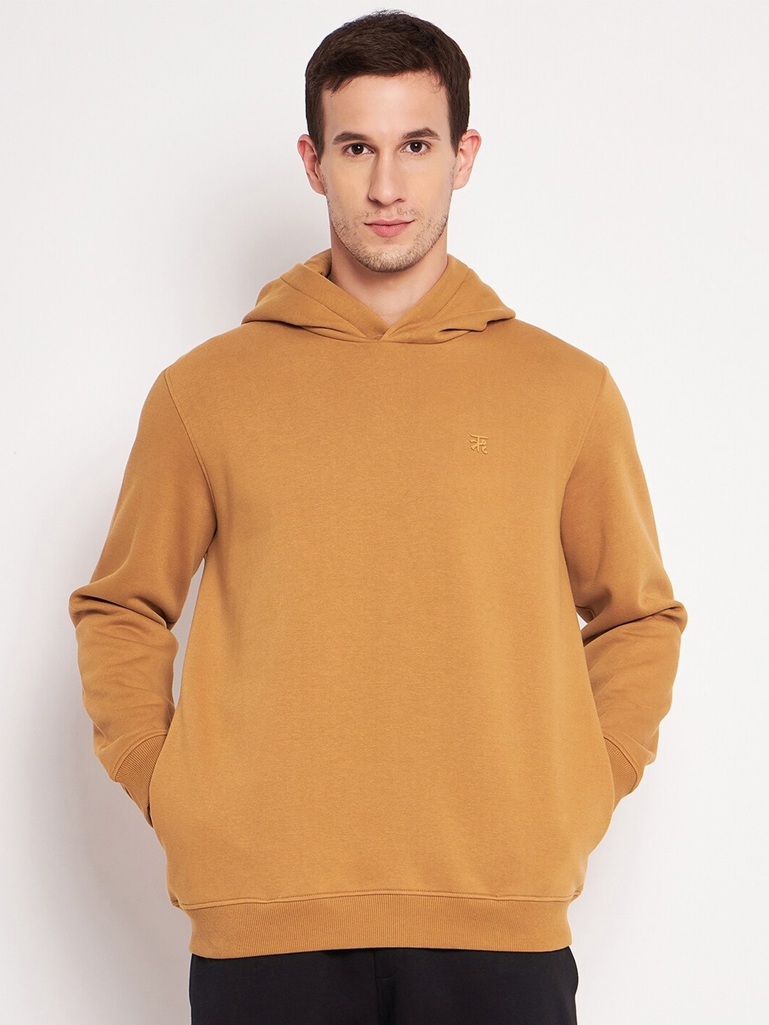 

EDRIO Hooded Fleece Pullover Sweatshirt, Gold