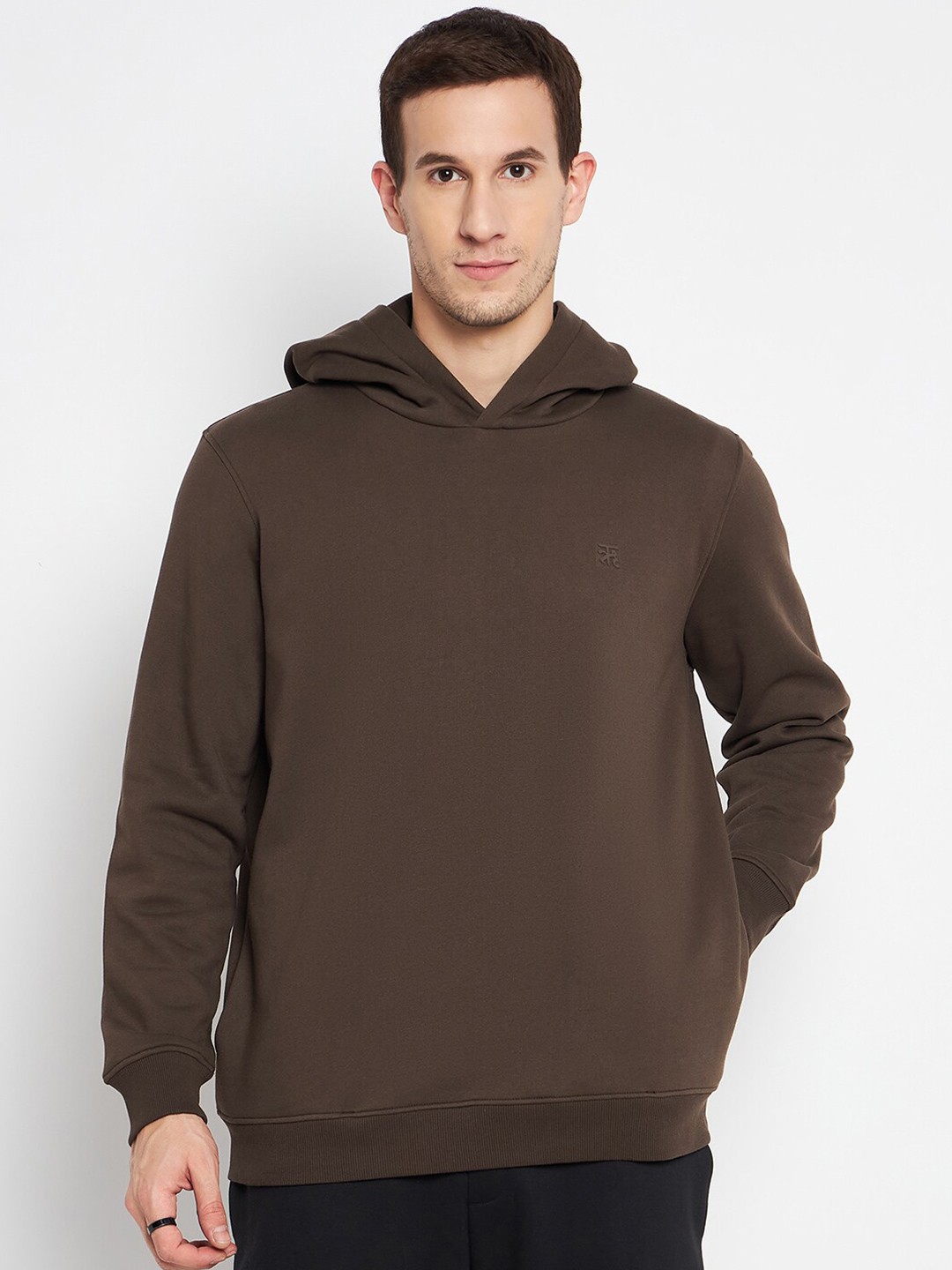 

EDRIO Hooded Fleece Pullover Sweatshirt, Brown