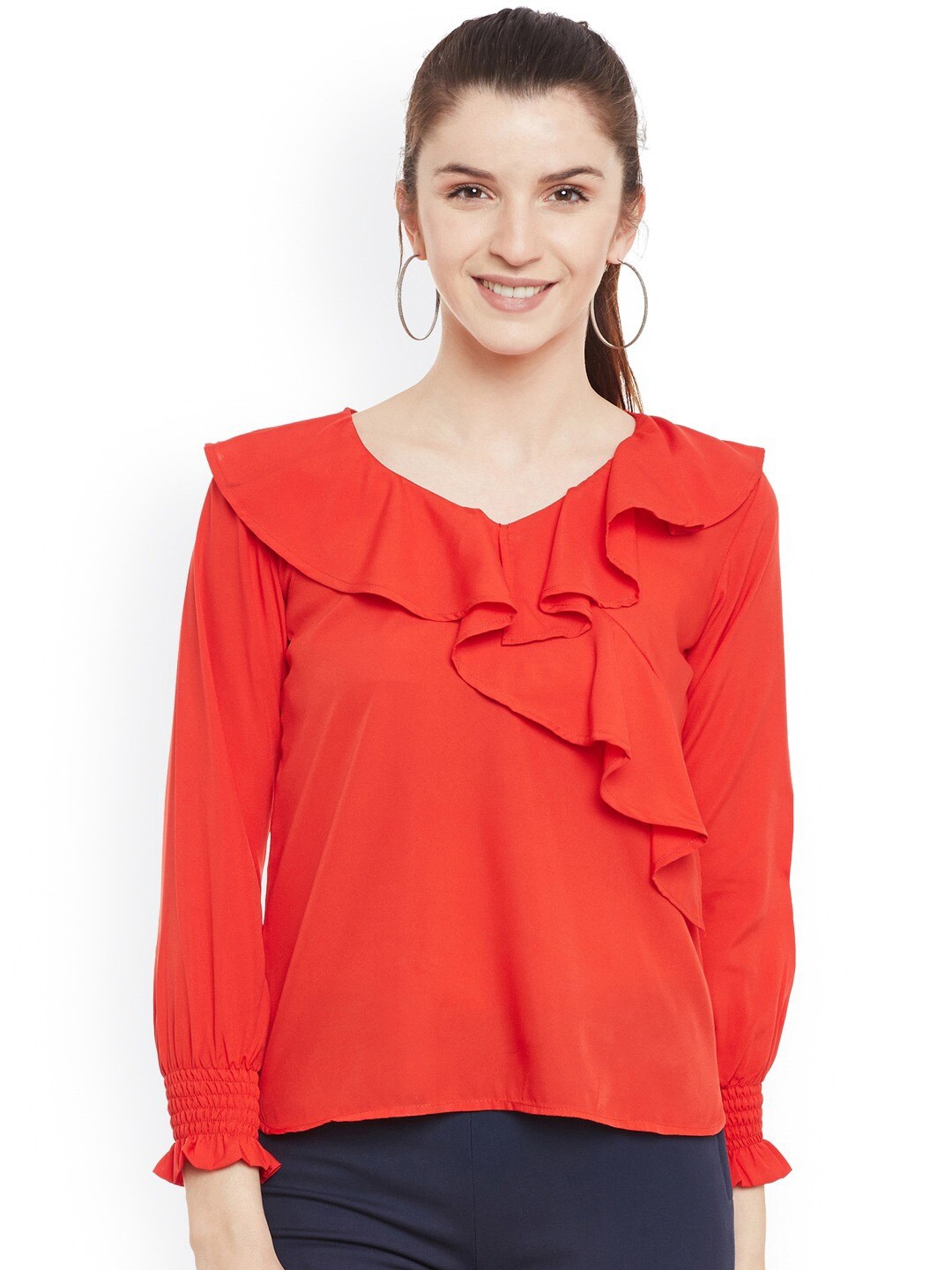 

BAESD Ruffled Regular Top, Red