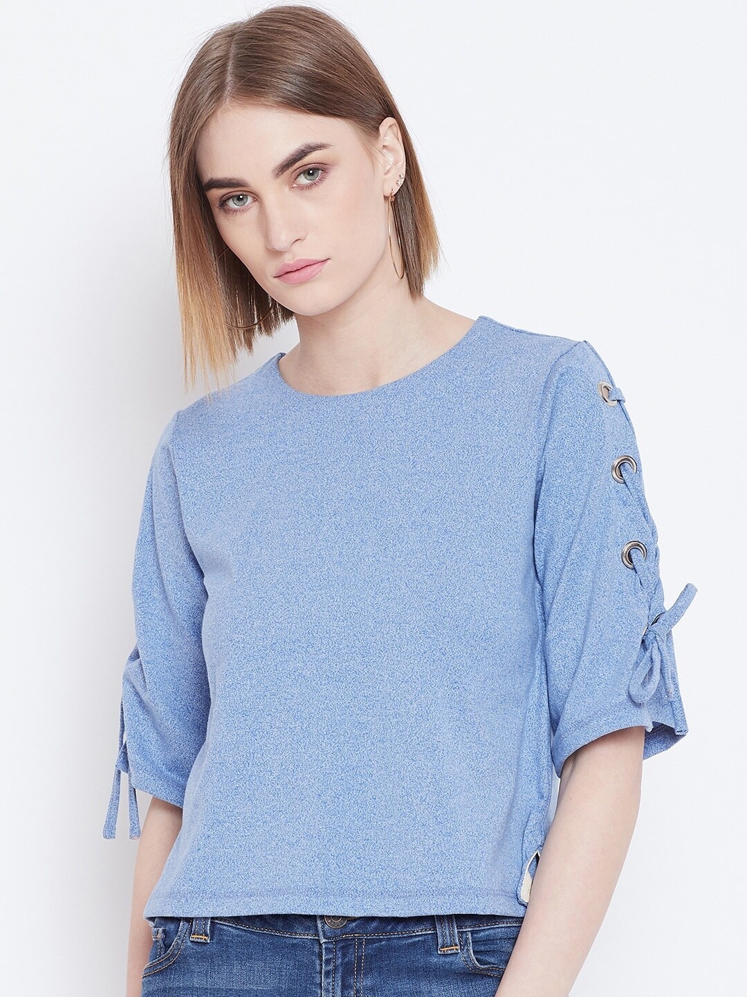 

BAESD Self Design Tie-Ups Regular Top, Blue