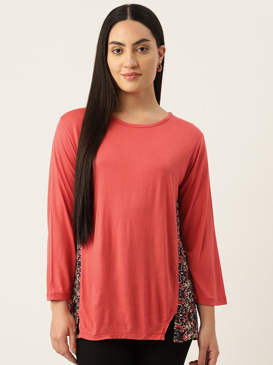 

BAESD Gathered Detail Cotton Top, Rust