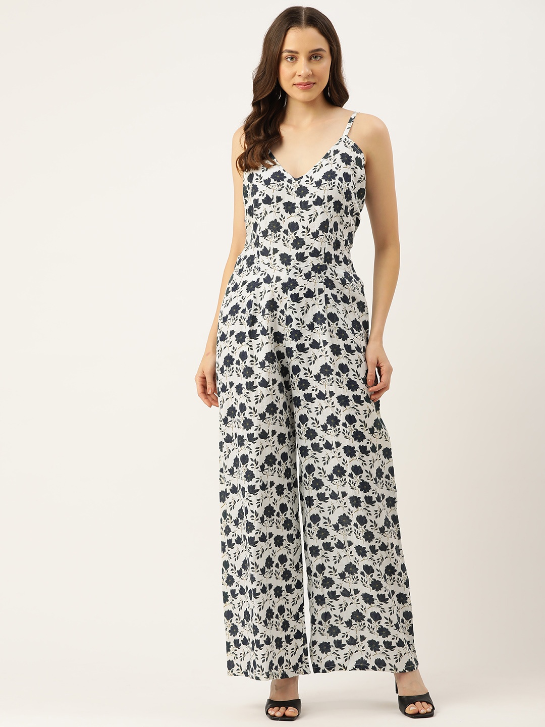 

Simaaya Printed Culotte Jumpsuit, White