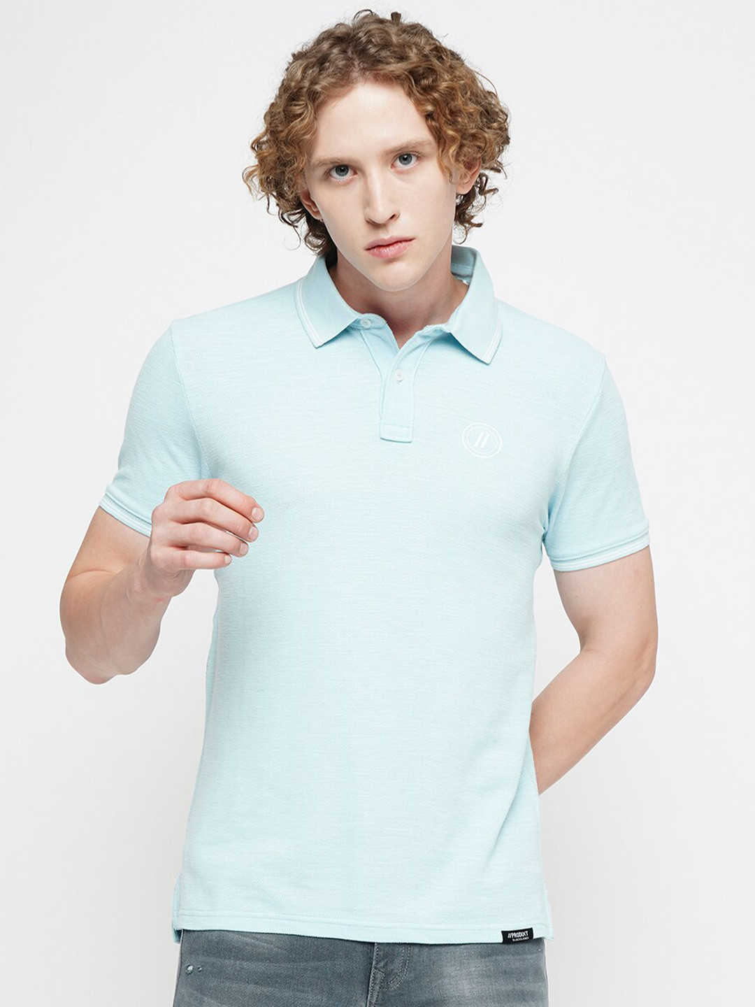 

Jack & Jones Polo Collar Slim Fit Pure Cotton T-shirt, Blue