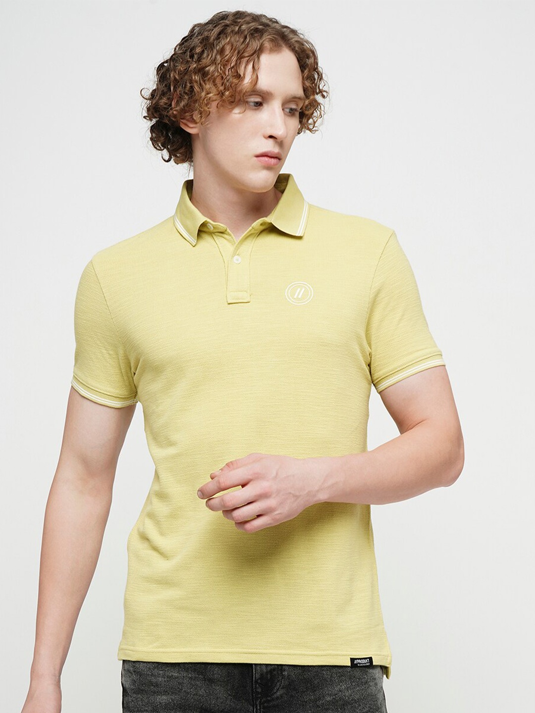 

Jack & Jones Polo Collar Slim Fit Pure Cotton T-Shirt, Yellow