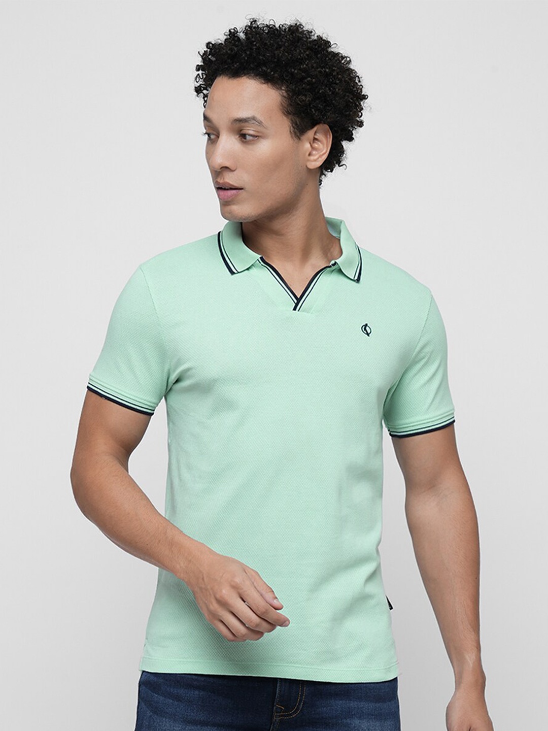 

Jack & Jones Polo Collar Cotton T-shirt, Green