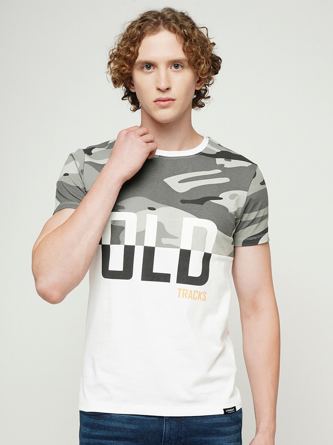 

Jack & Jones Typography Printed Slim Fit Pure Cotton T-Shirt, White