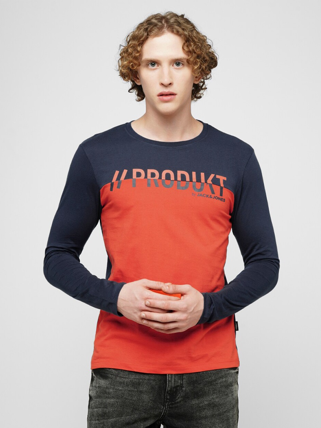 

Jack & Jones Colourblocked Pure Cotton T-shirt, Red