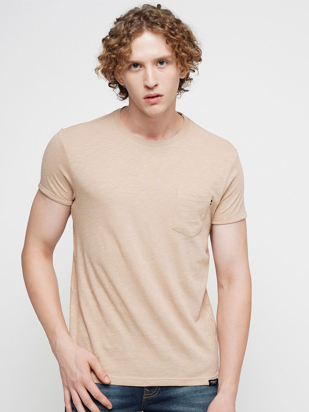 

Jack & Jones Slim Fit Cotton T-shirt, Beige