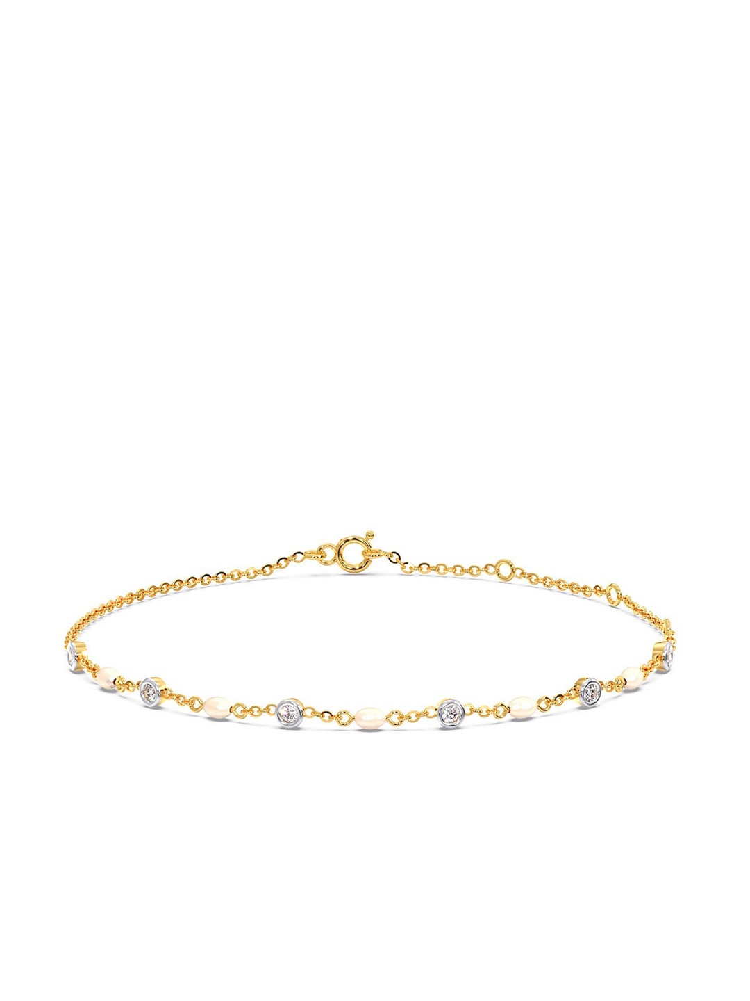

CANDERE A KALYAN JEWELLERS COMPANY 14KT Gold Diamond Studded Bracelet 1.05 g