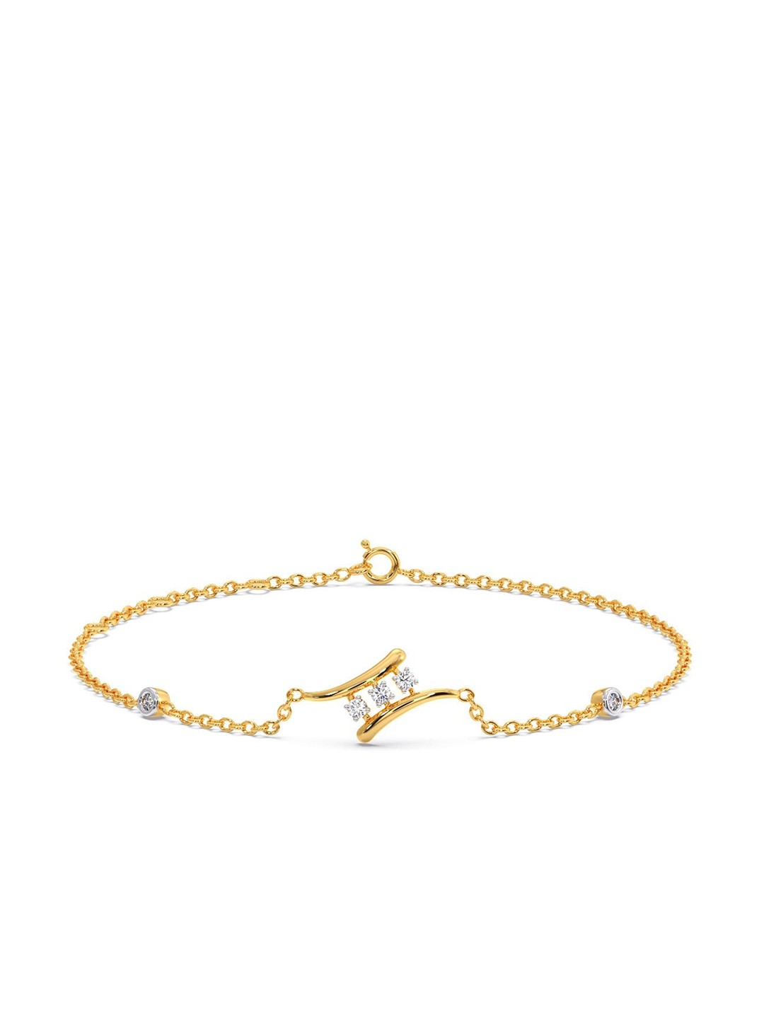 

CANDERE A KALYAN JEWELLERS COMPANY 14KT Gold Diamond Bracelet-1.48gm