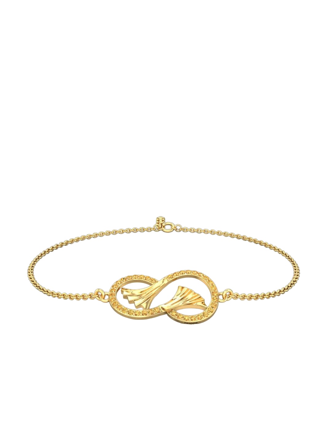 

CANDERE A KALYAN JEWELLERS COMPANY 18KT Gold Cubic Zirconia-Studded Bracelet -3.52 gm