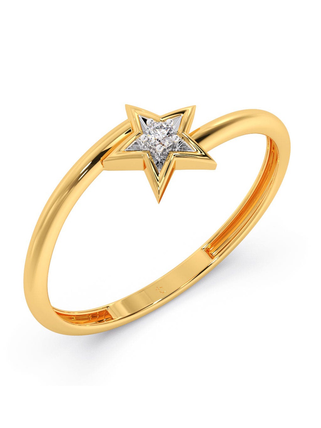 

CANDERE A KALYAN JEWELLERS COMPANY 14KT Gold Diamond Ring -0.88gm