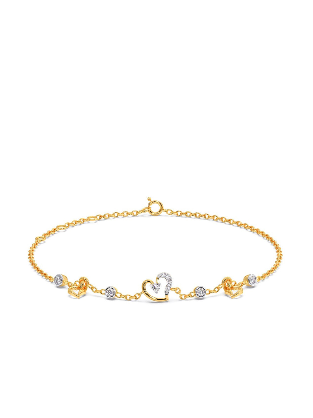 

CANDERE A KALYAN JEWELLERS COMPANY 18KT Gold Diamond Studded Bracelet-1.79gm