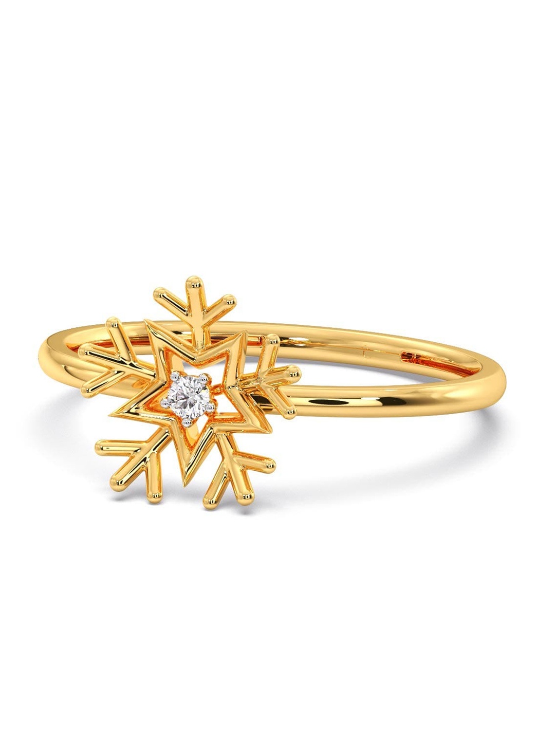 

CANDERE A KALYAN JEWELLERS COMPANY 18KT Gold Diamond Ring-1.31 g