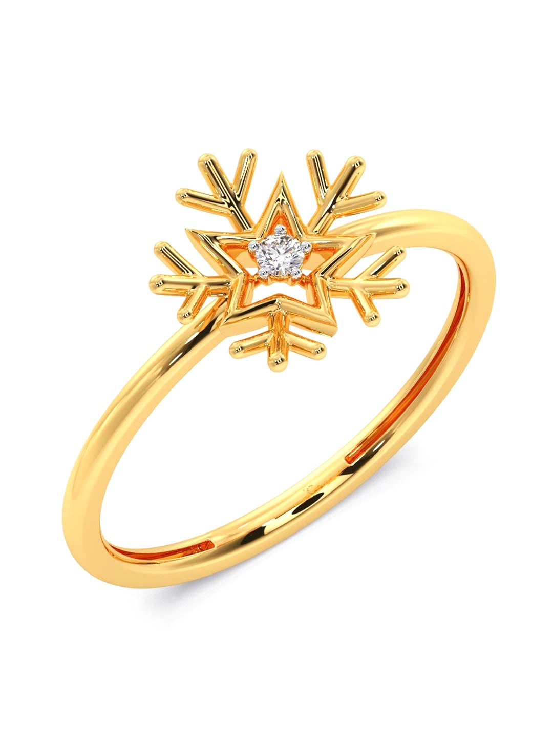 

CANDERE A KALYAN JEWELLERS COMPANY 18KT Gold Diamond Ring-1.37 g