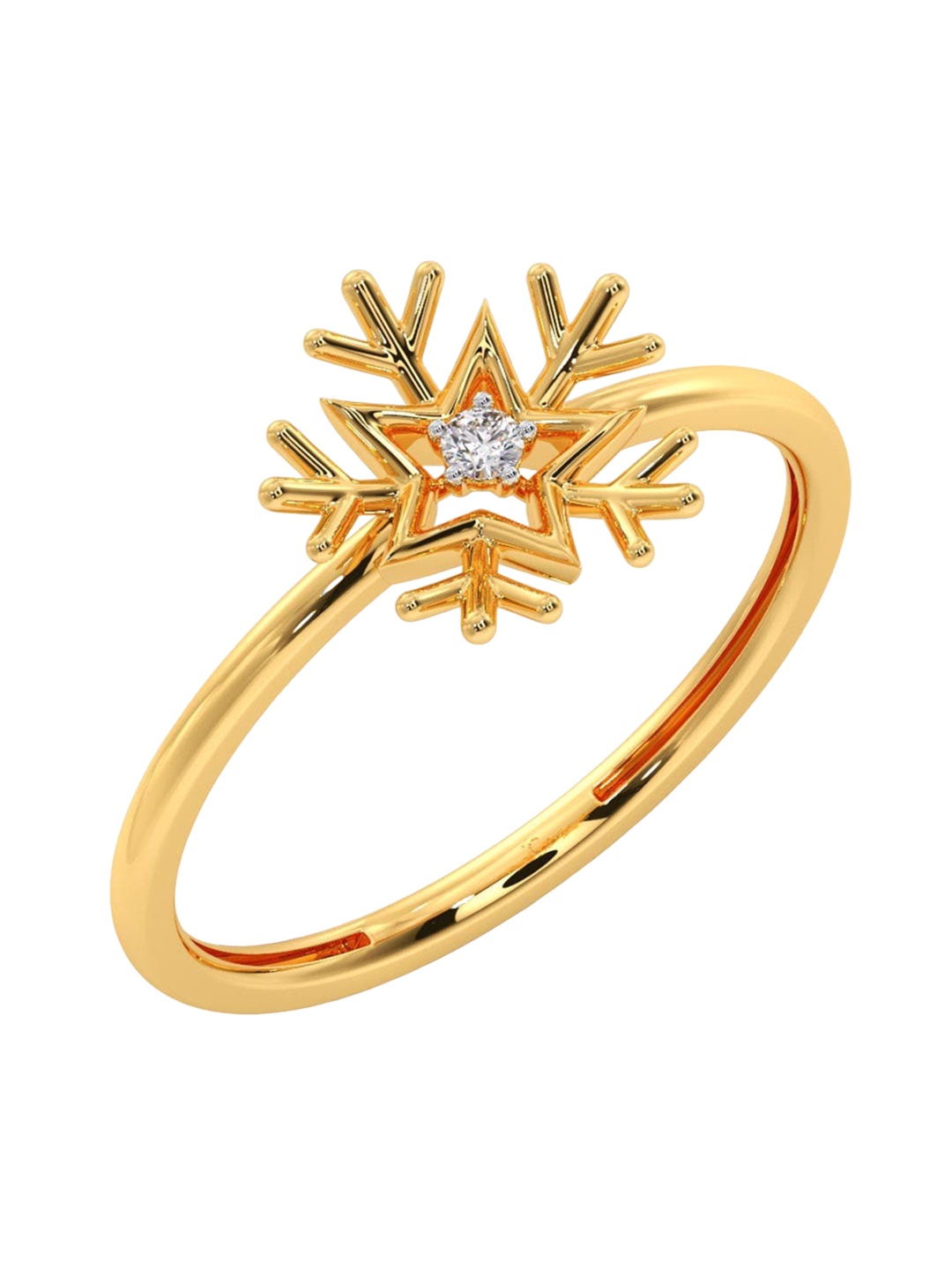 

CANDERE A KALYAN JEWELLERS COMPANY 14KT Gold Diamond Ring -0.83gm