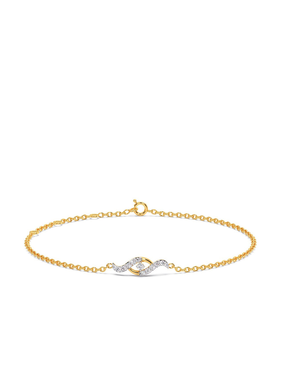

CANDERE A KALYAN JEWELLERS COMPANY 18KT Gold Diamond Studded Bracelet-1.86gm