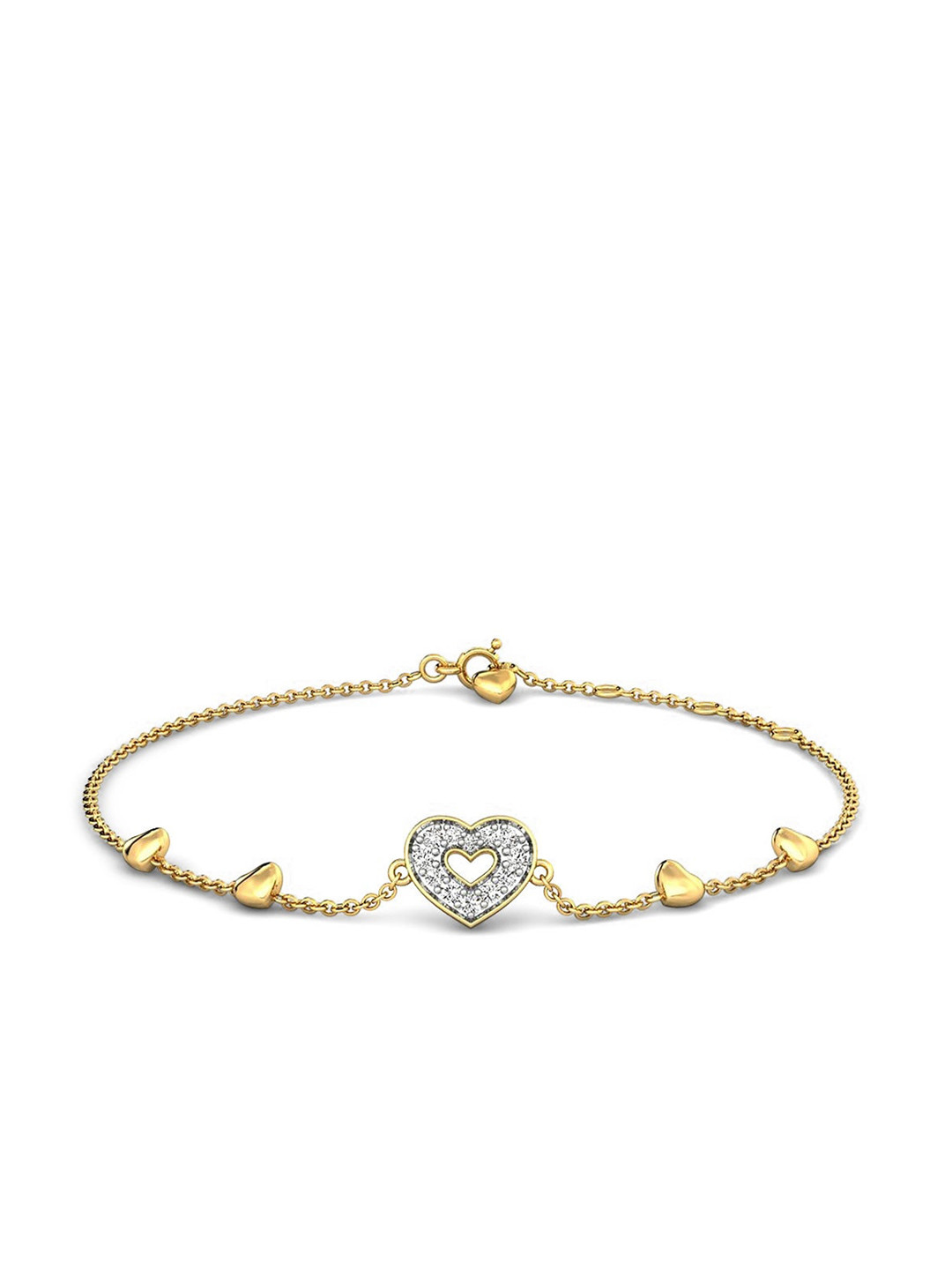 

CANDERE A KALYAN JEWELLERS COMPANY 14KT Gold Diamond Studded Bracelet-1.38gm