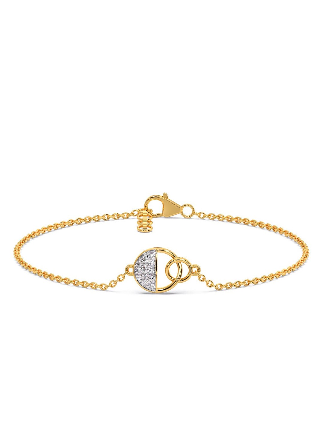 

CANDERE A KALYAN JEWELLERS COMPANY 14KT Gold Diamond Bracelet-1.92gm