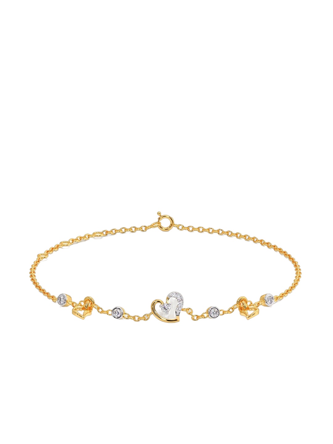 

CANDERE A KALYAN JEWELLERS COMPANY 14KT Gold Diamond Studded Bracelet-1.63gm