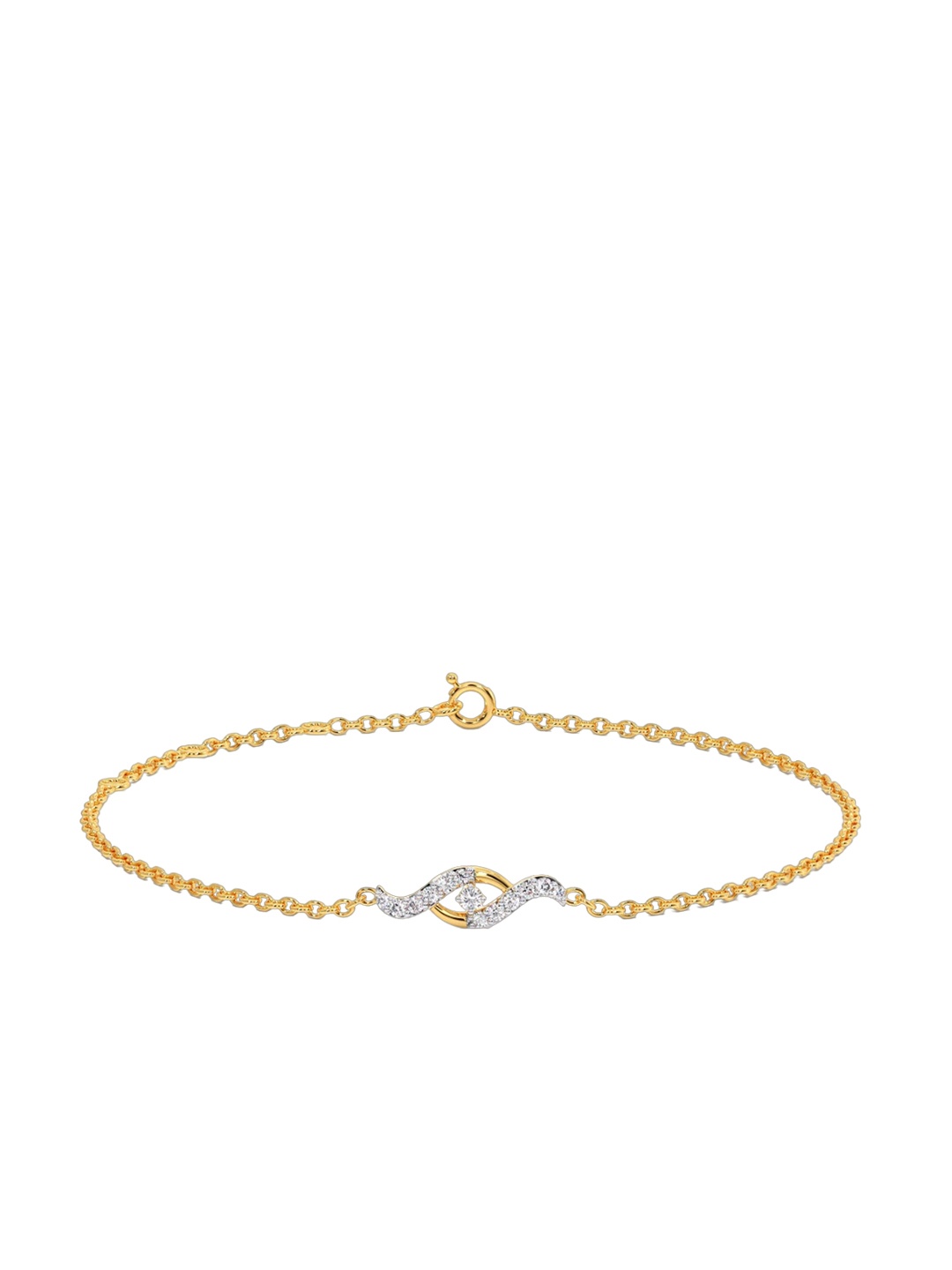 

CANDERE A KALYAN JEWELLERS COMPANY 14KT Gold Diamond Studded Bracelet-1.38gm