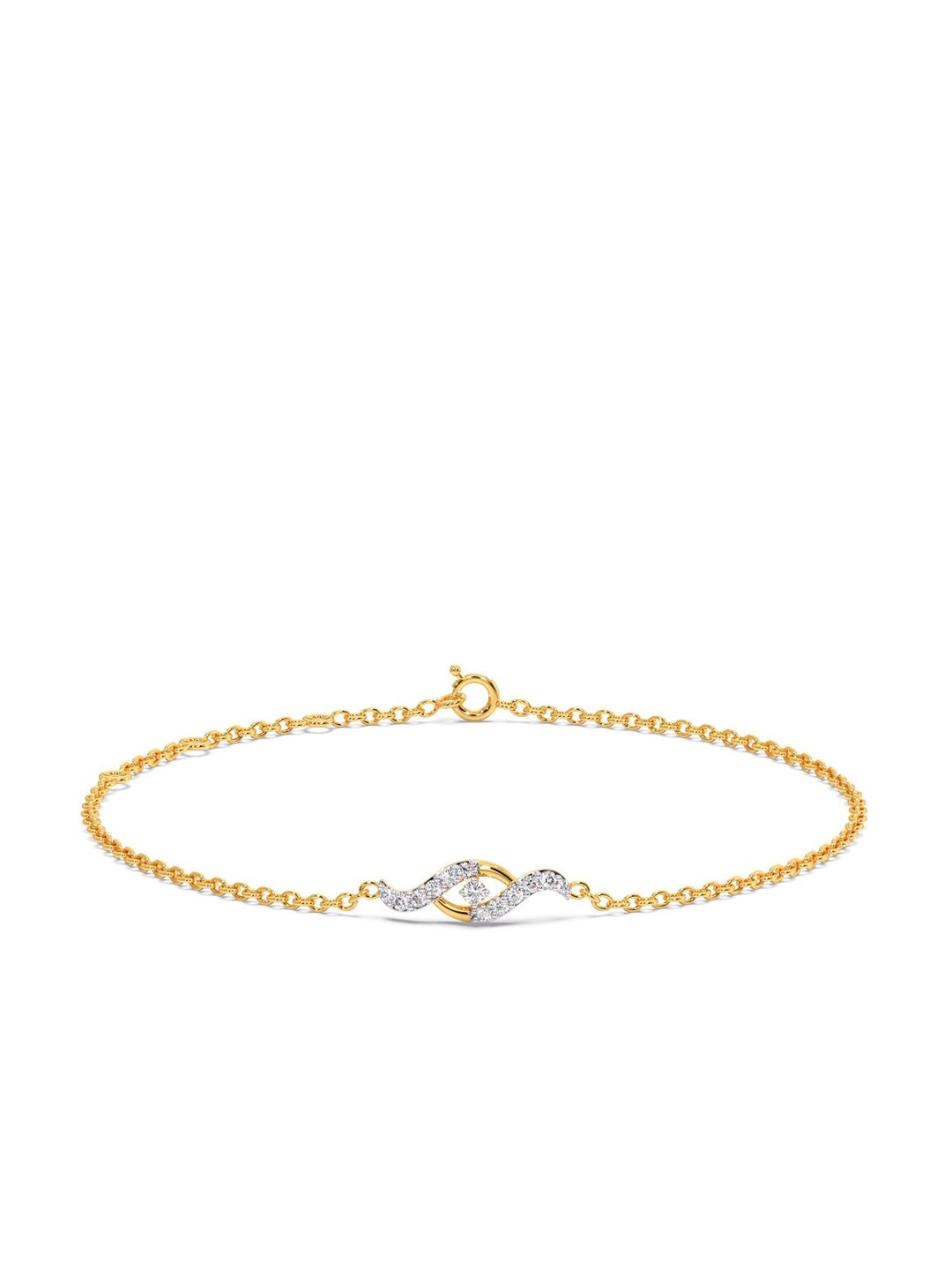 

CANDERE A KALYAN JEWELLERS COMPANY 18KT Gold Diamond Bracelet-1.51gm