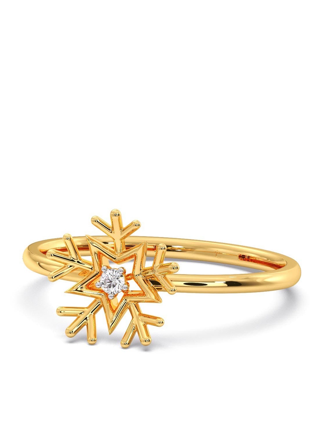 

CANDERE A KALYAN JEWELLERS COMPANY 18KT Gold Diamond Ring-1.24 g