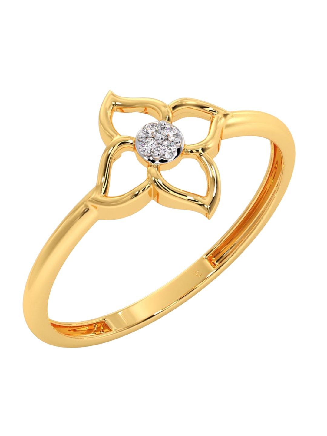 

CANDERE A KALYAN JEWELLERS COMPANY 18KT Gold Diamond Ring-0.79gm