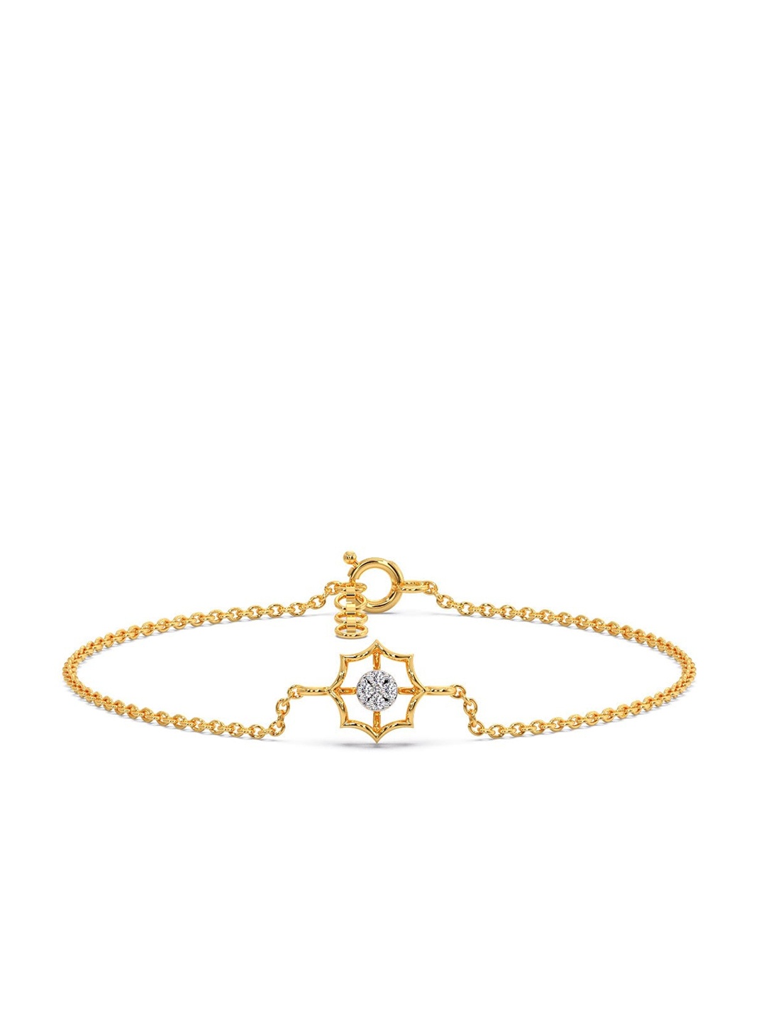 

CANDERE A KALYAN JEWELLERS COMPANY 18KT Gold Diamond Studded Bracelet-1.67gm