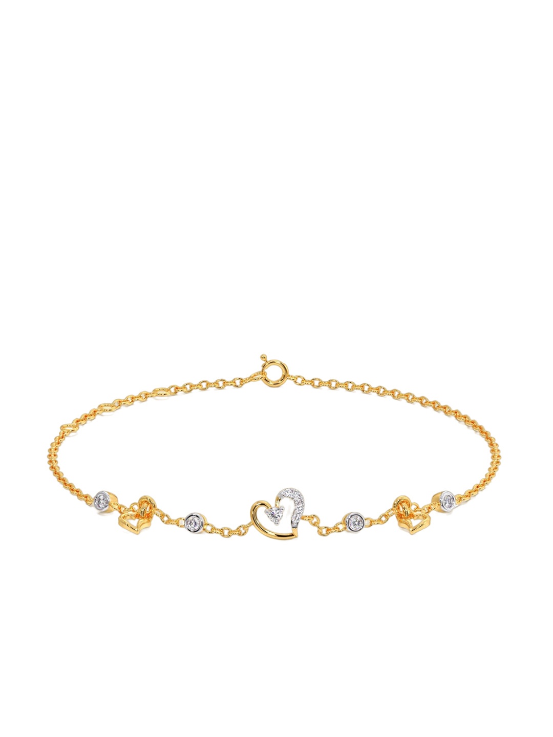 

CANDERE A KALYAN JEWELLERS COMPANY 14KT Gold Diamond Studded Bracelet-1.52 g