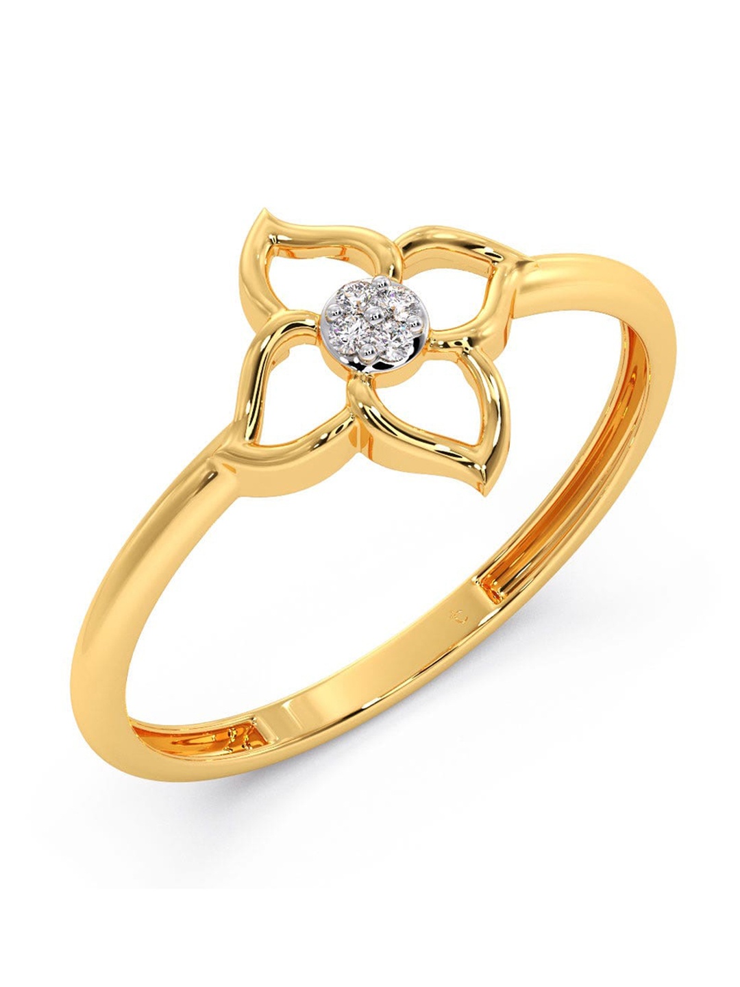 

CANDERE A KALYAN JEWELLERS COMPANY 14KT Gold Diamond Ring -0.86gm