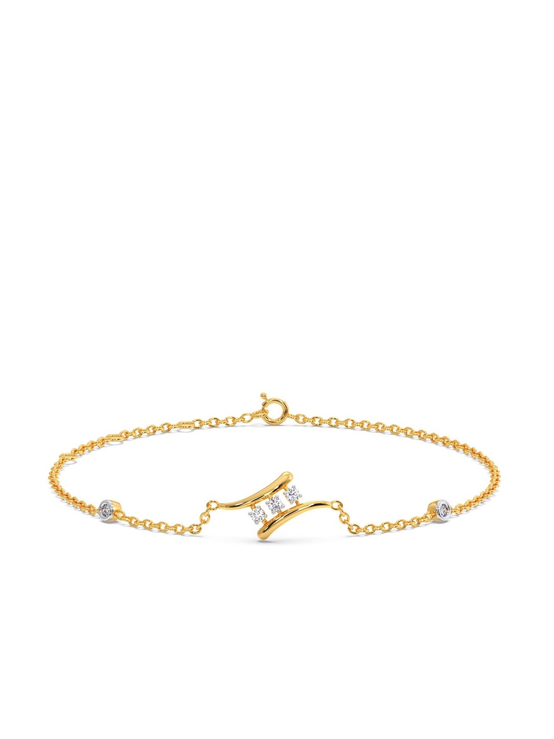 

CANDERE A KALYAN JEWELLERS COMPANY 18KT Gold Diamond Studded Bracelet-1.51gm