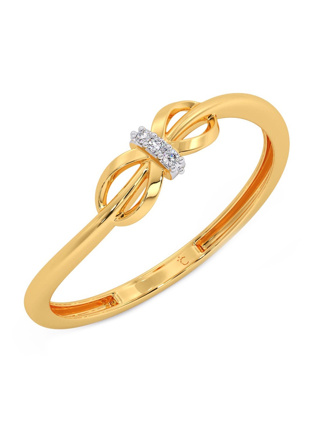 

CANDERE A KALYAN JEWELLERS COMPANY 18KT Gold Diamond Ring-0.91 g