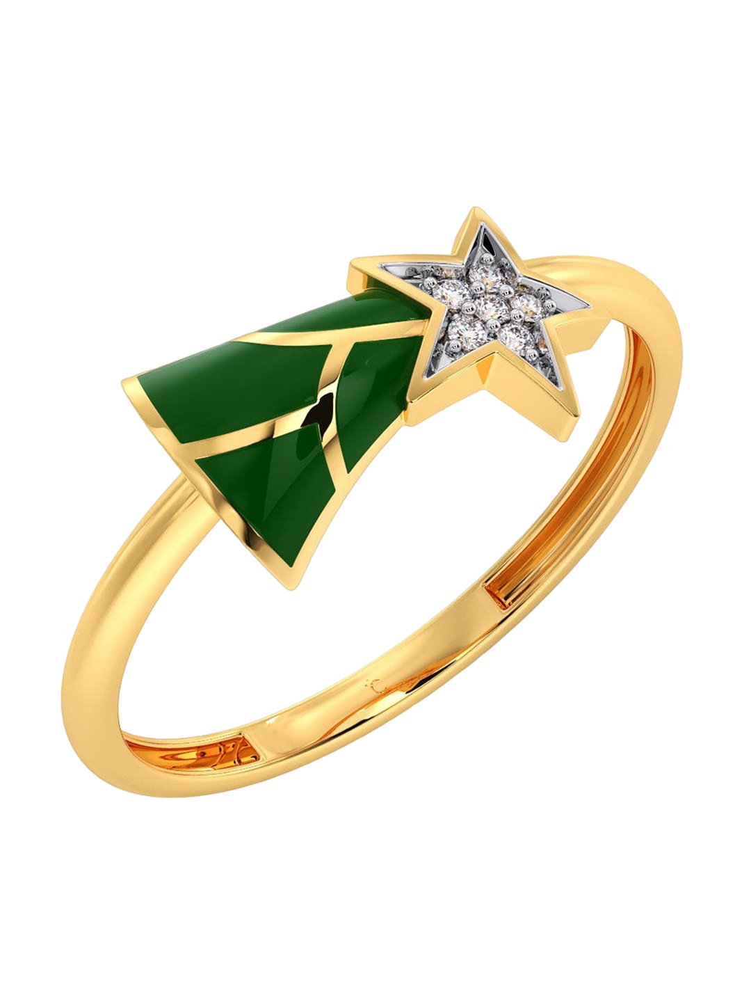 

CANDERE A KALYAN JEWELLERS COMPANY 18KT Gold Diamond Ring 1.14 g